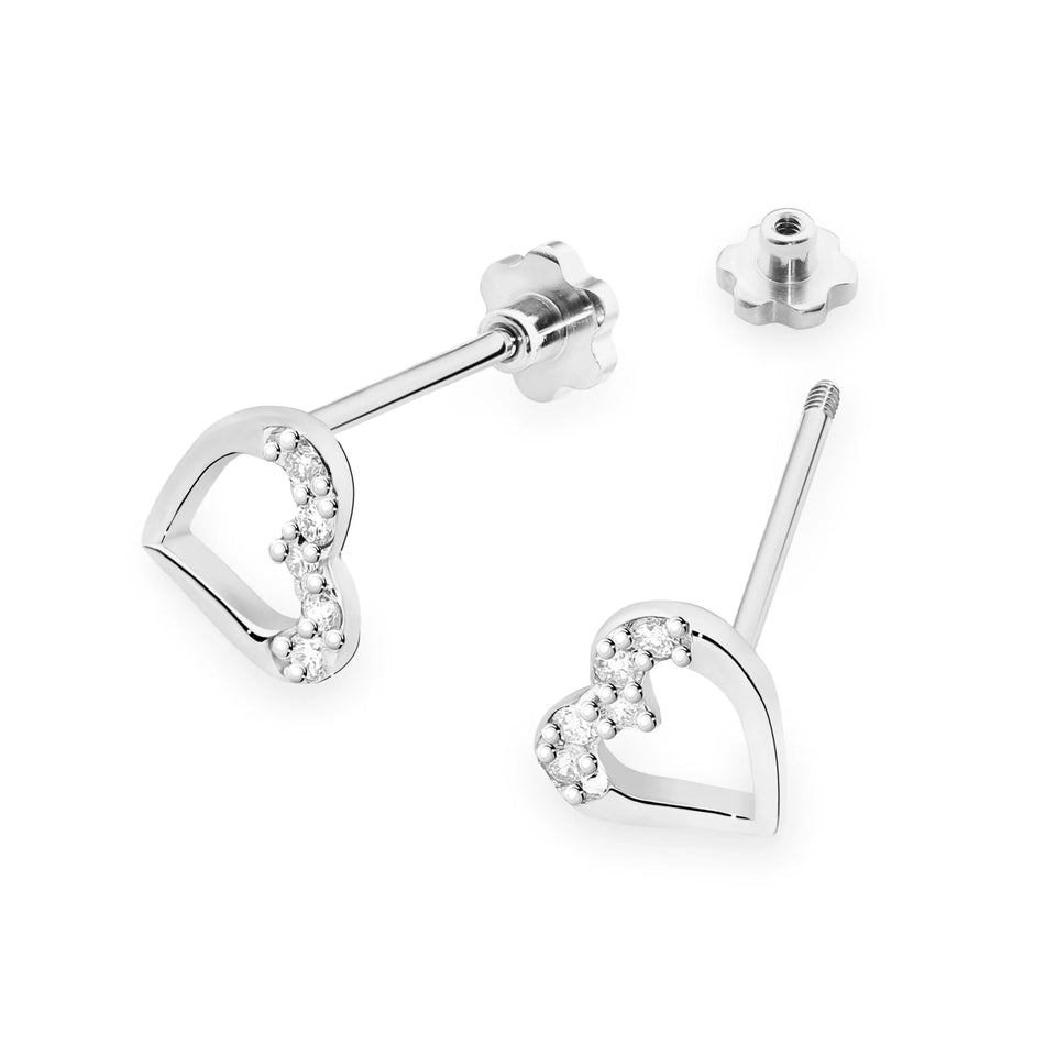 Zlaté náušnice s diamantmi 0,086 ct