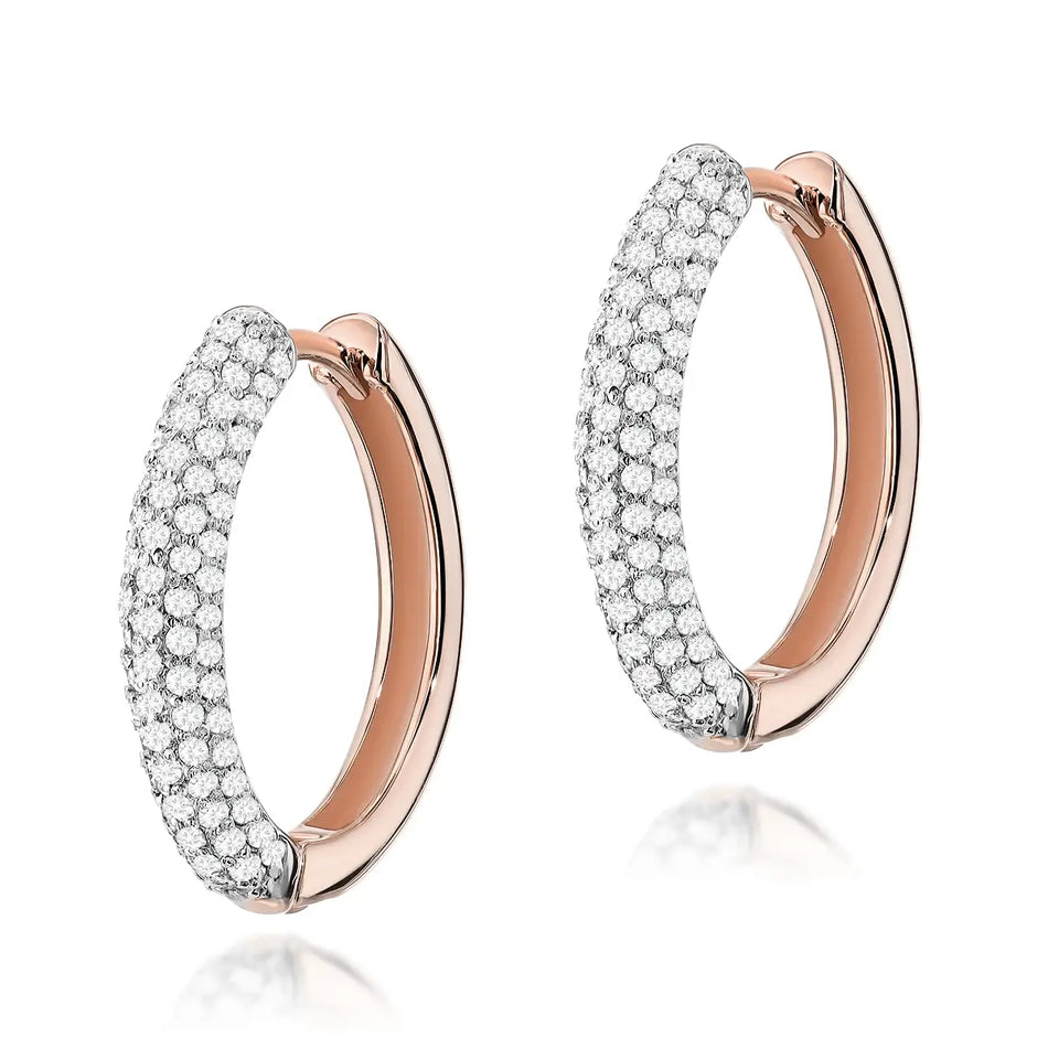 Gold Earrings with 0.83ct Diamonds