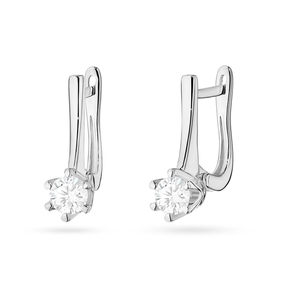 Zlaté náušnice s diamantmi 0,30 ct