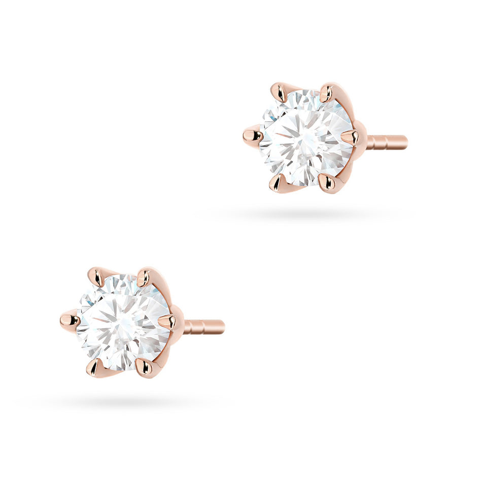 Gold Earrings with 2 x 0.50ct Diamonds