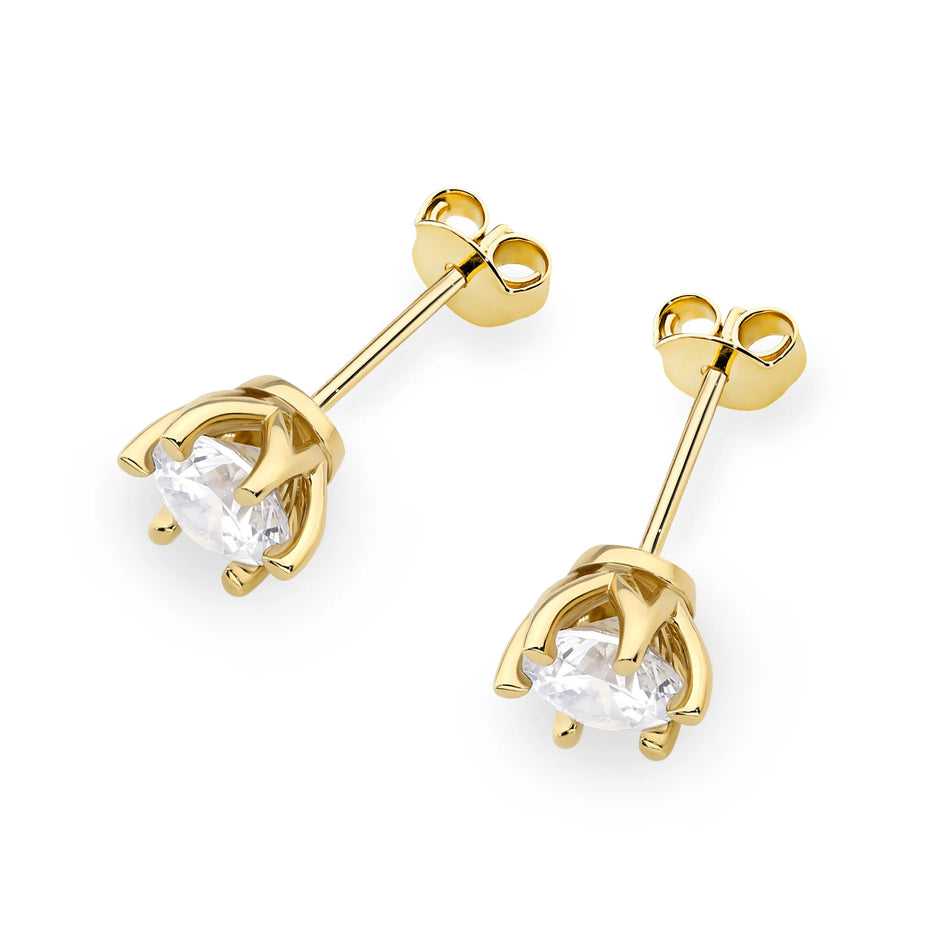 Gold Earrings with 1.00ct Diamonds