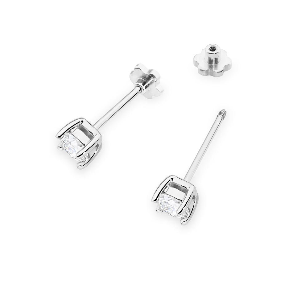 Zlaté náušnice s 2 x 0,40 ct diamantmi