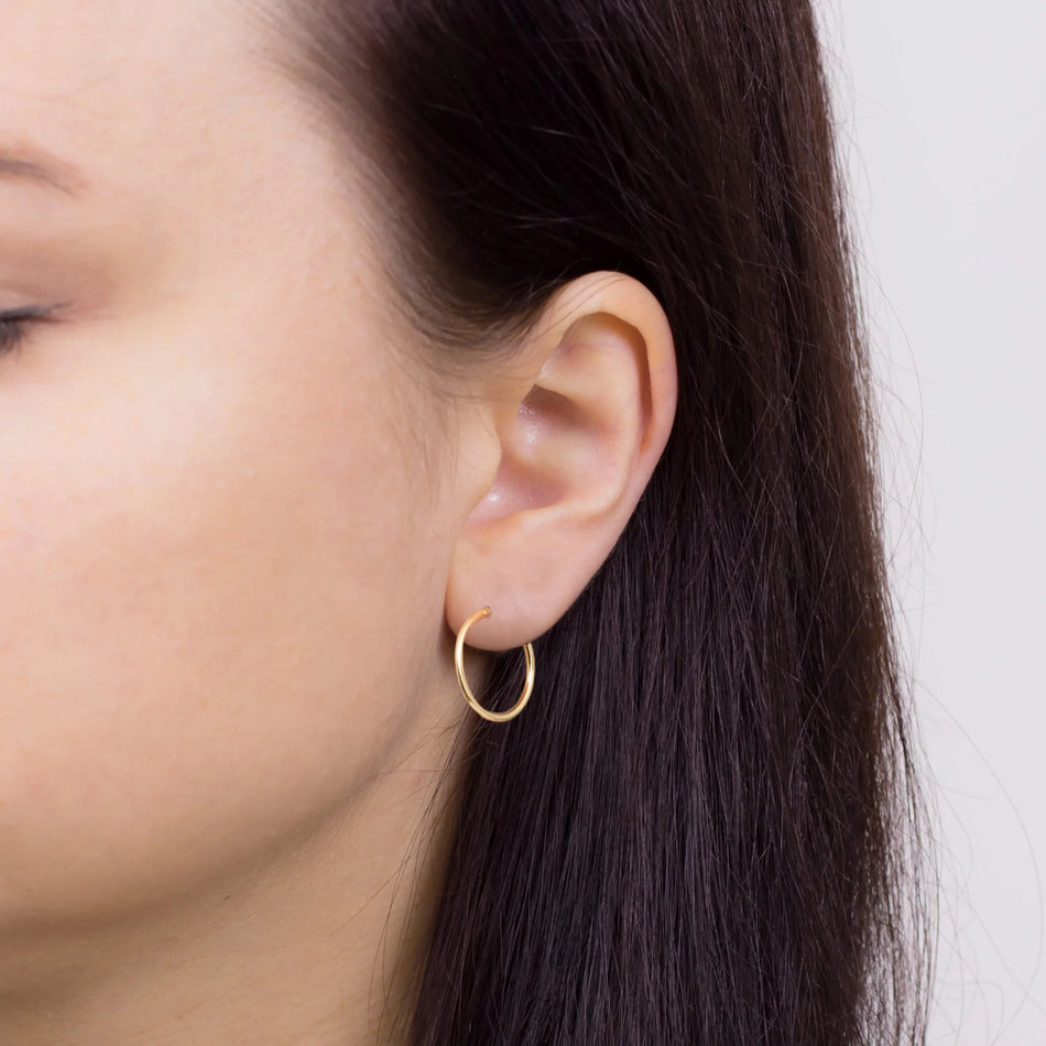 Gold Single  Creole Earring 1,7cm