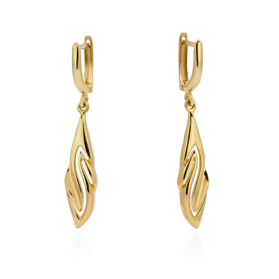 Gold English Clasp Earrings
