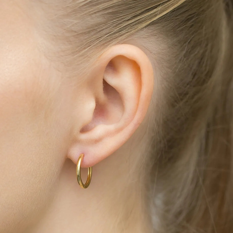 Pozlátené Strieborné Kruhové zásuvacie náušnice