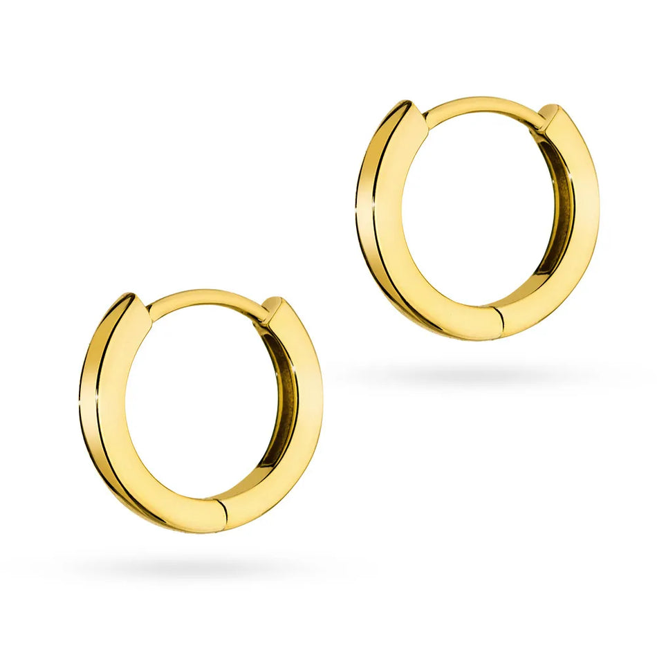 Pozlátené Strieborné Kruhové zásuvacie náušnice