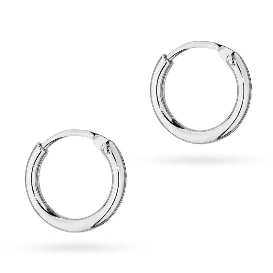 Strieborný Kruhové zásuvacie Náušnice