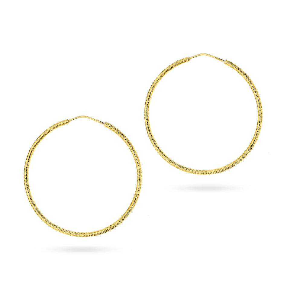 Strieborný Kruhové zásuvacie Náušnice 25-45mm