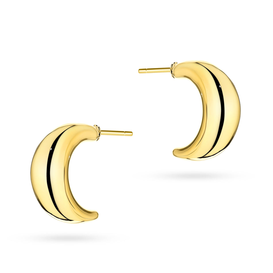 Zlaté puzeta náušnice geometrické