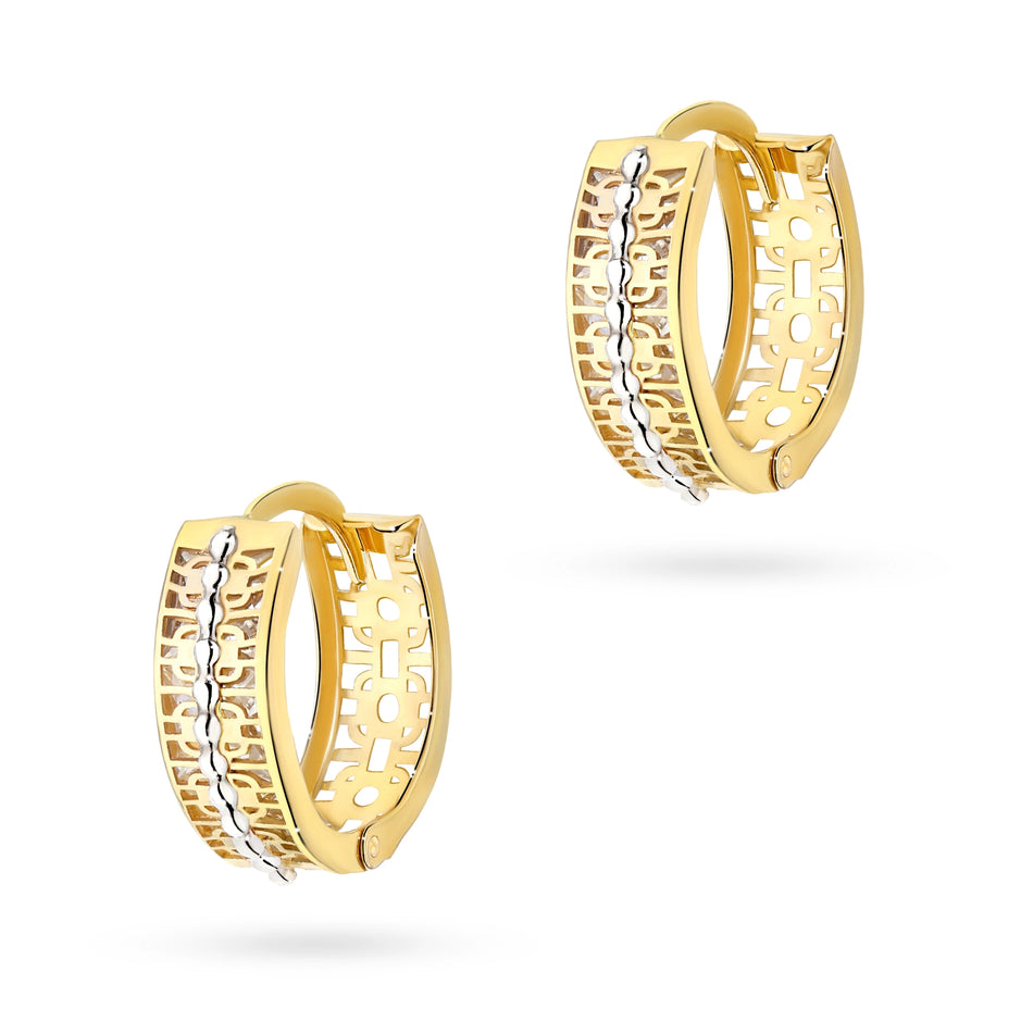 Gold English Clasp Earrings