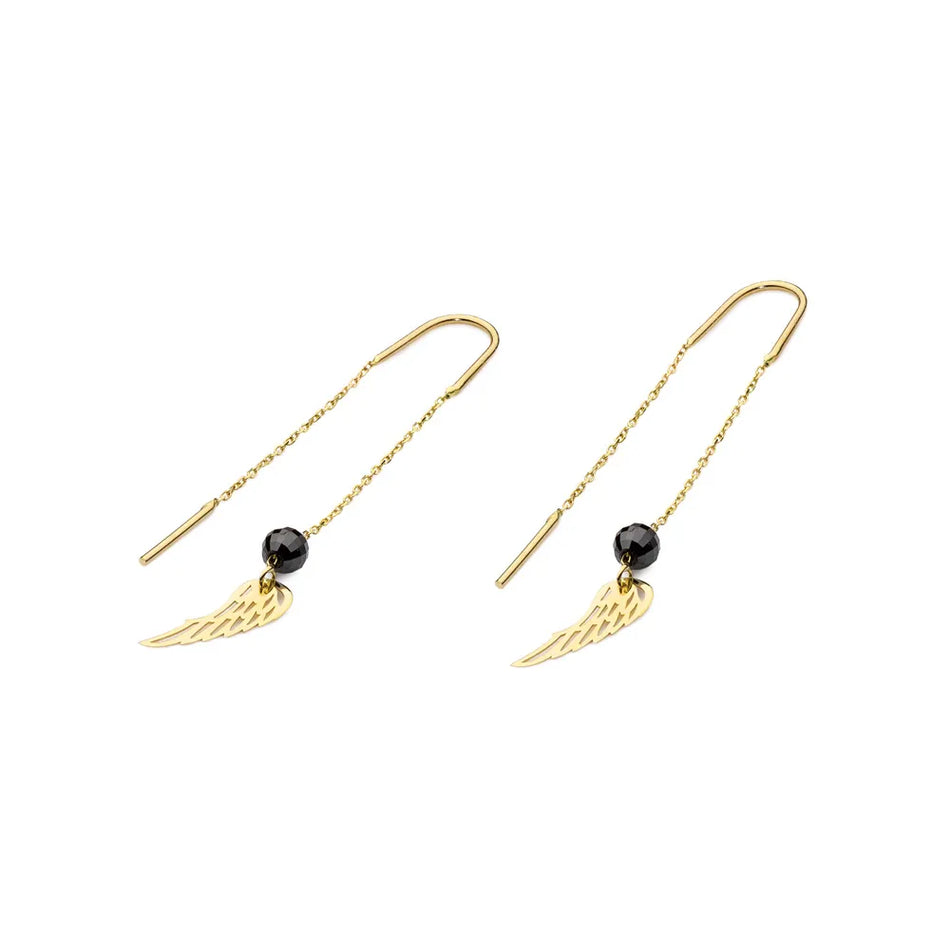Gold Pull-Through Earrings Boho