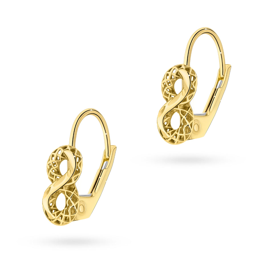 Gold English Clasp Earrings