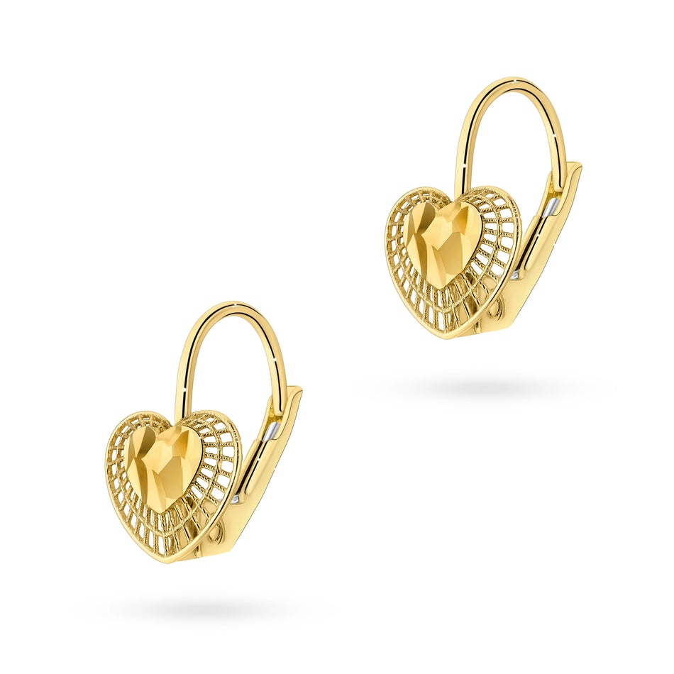 Gold English Clasp Earrings
