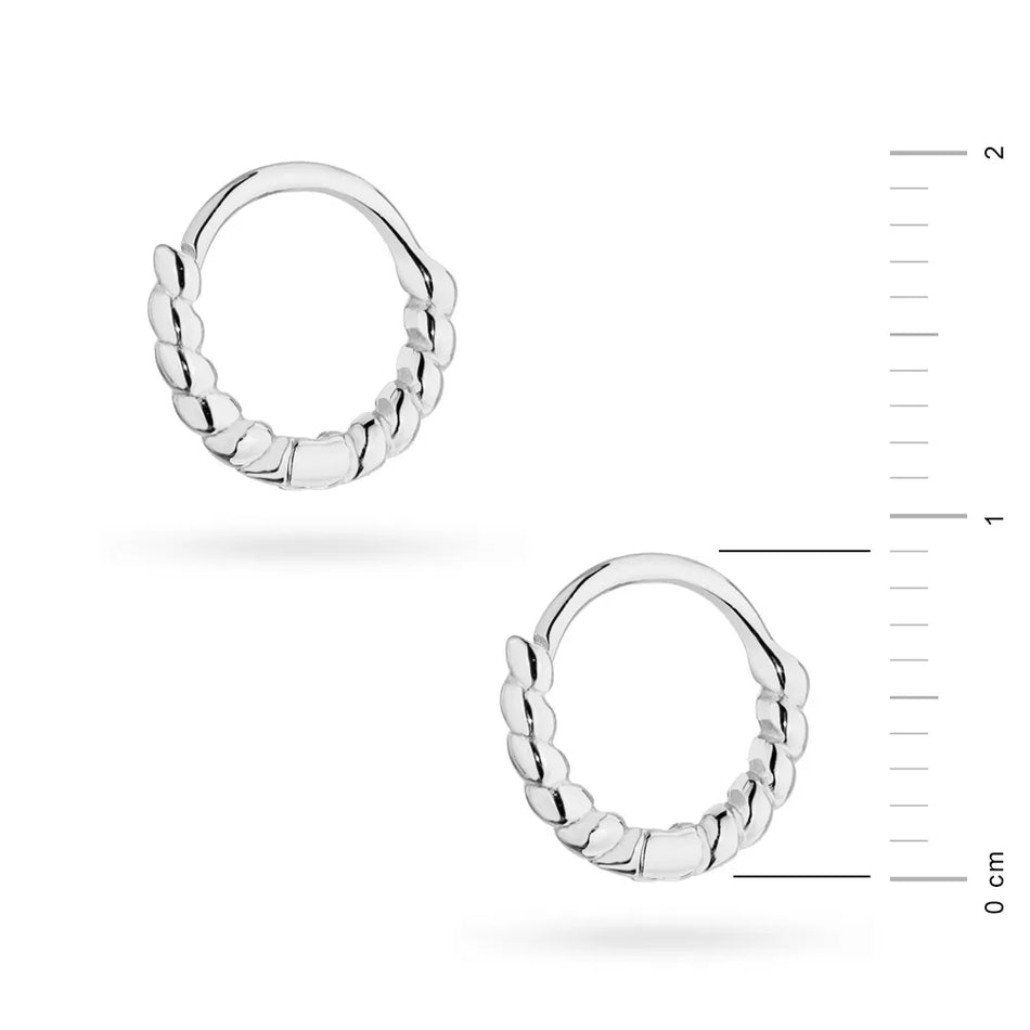 Strieborný Kruhové zásuvacie Náušnice