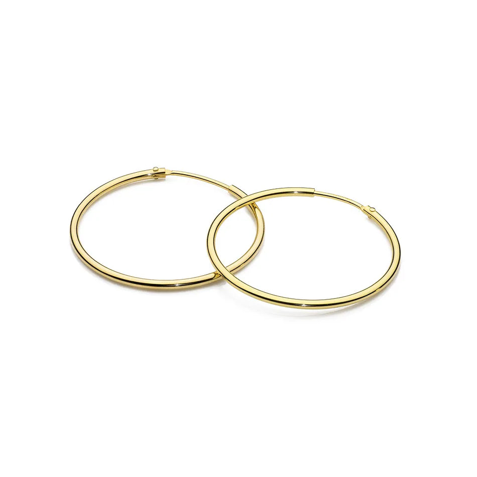 Pozlátené Strieborné Kruhové zásuvacie náušnice