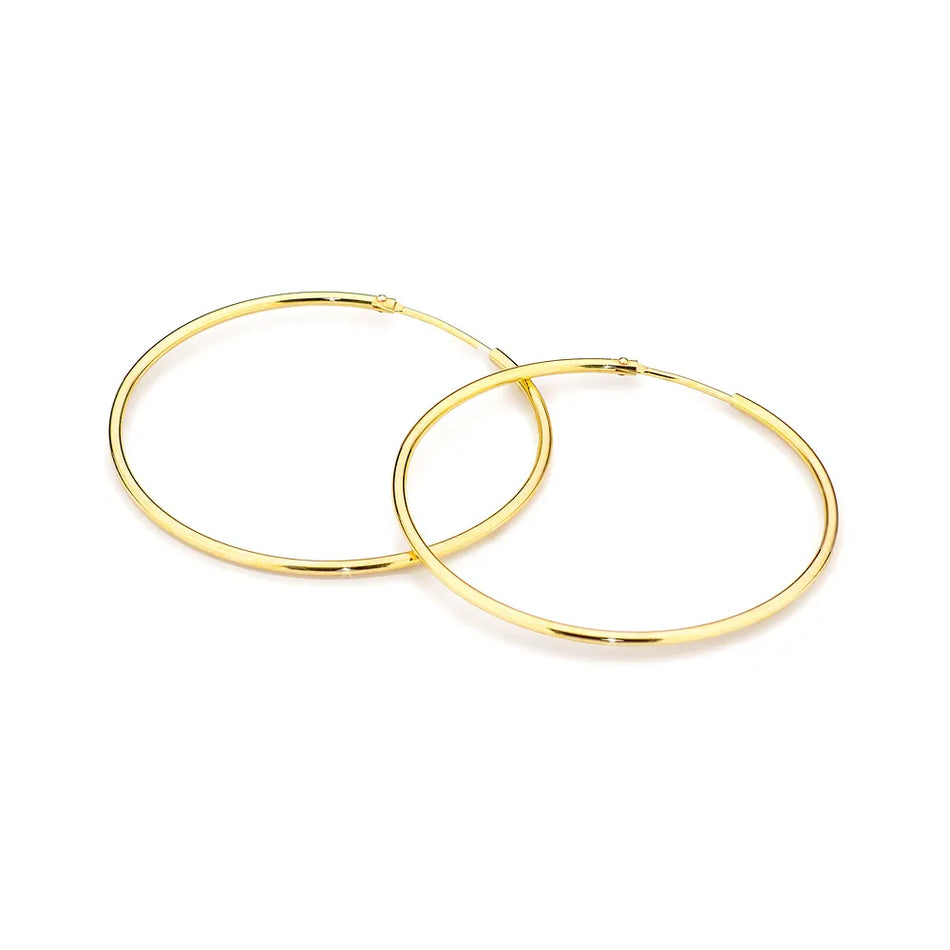 Pozlátené strieborné kruhové zásuvacie náušnice