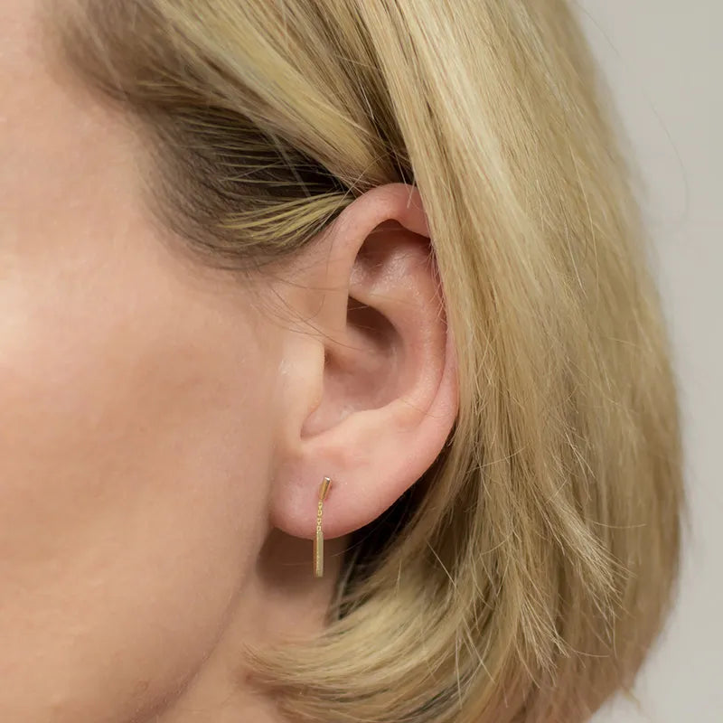 Zlaté puzeta náušnice geometrické