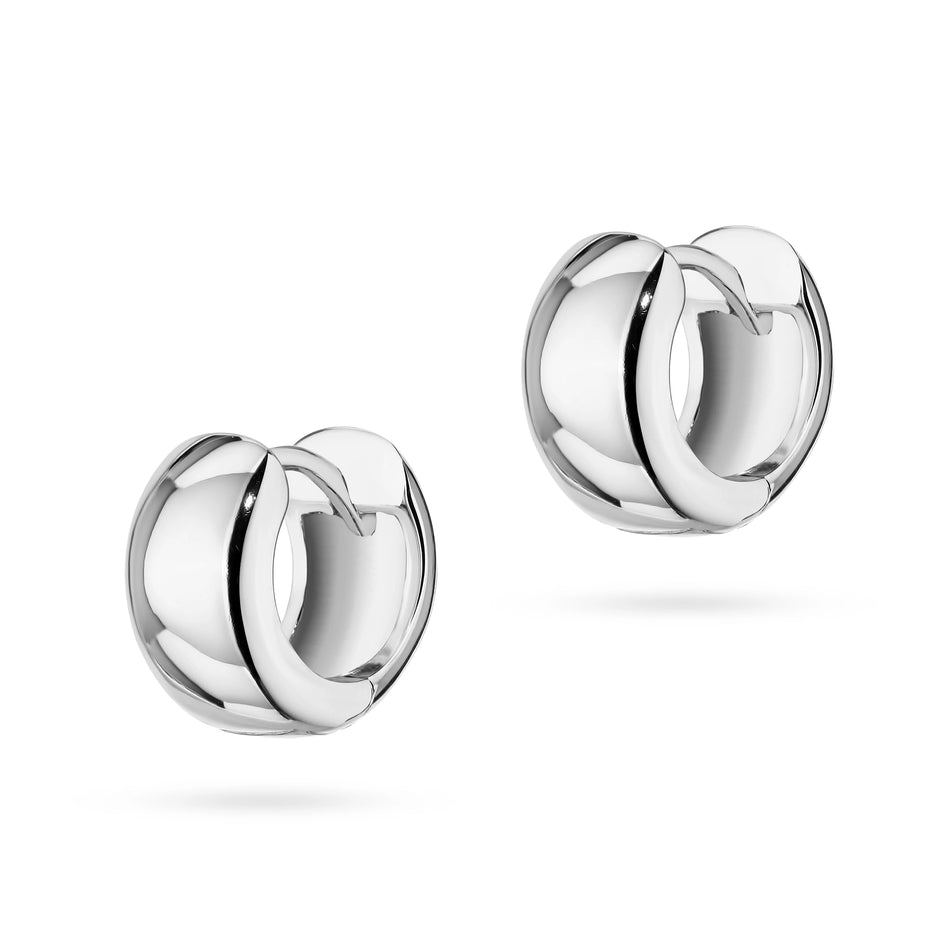 Strieborný Kruhové zásuvacie Náušnice 12mm