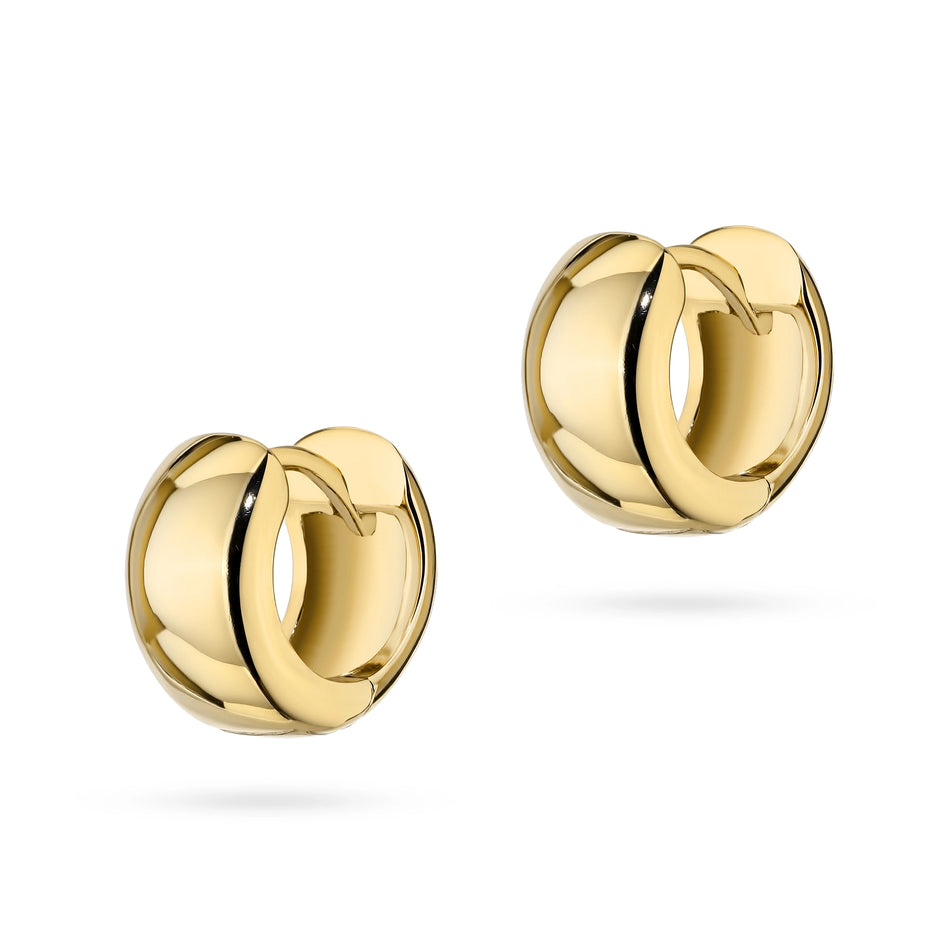 Pozlátené Strieborné Kruhové zásuvacie náušnice