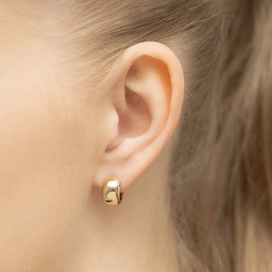 Pozlátené Strieborné Kruhové zásuvacie náušnice