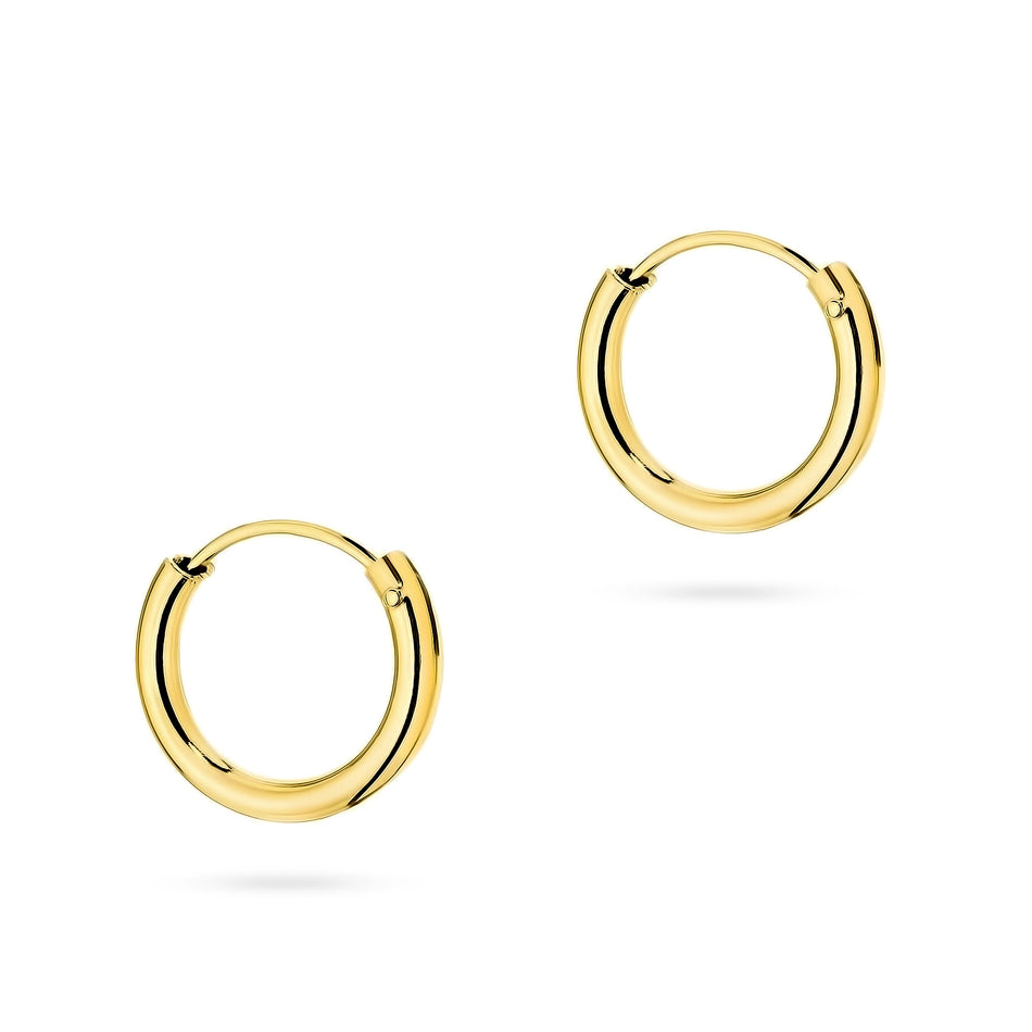 Strieborný Kruhové zásuvacie Náušnice