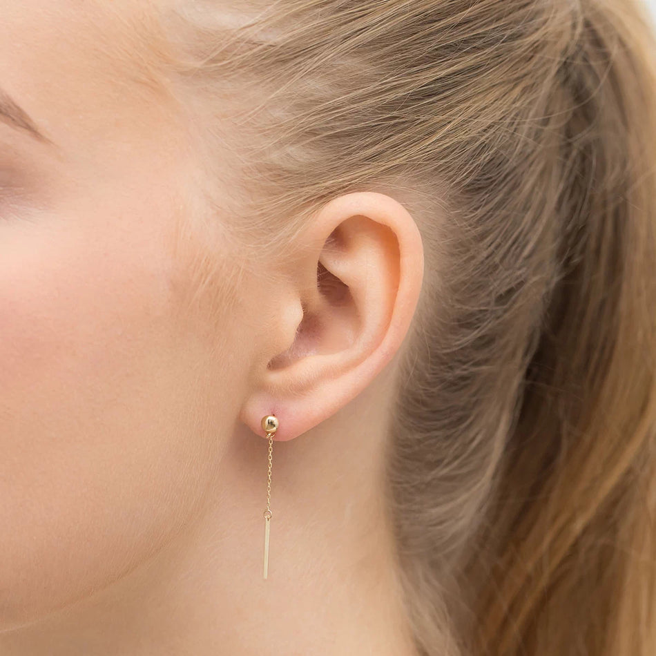 Zlaté puzeta náušnice geometrické