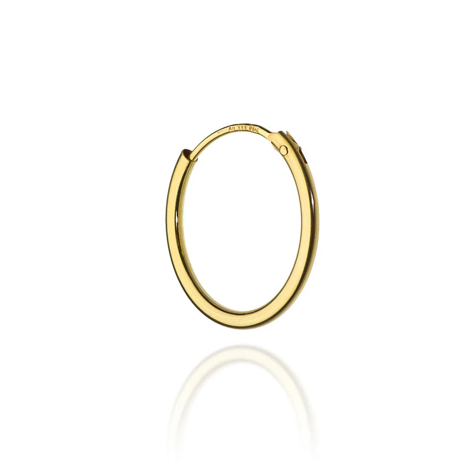 Gold Creole Earrings 15mm