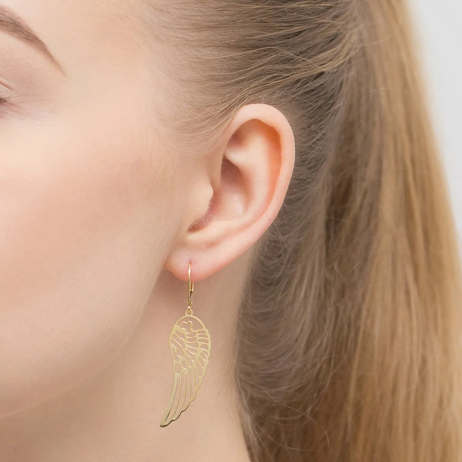 Zlaté Anglické zapínacie náušnice Boho