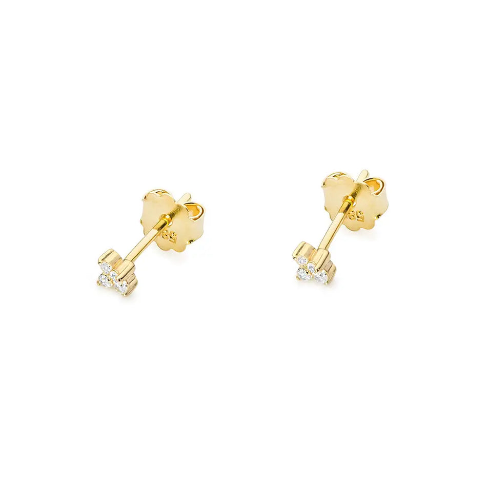 Gold Earrings with Diamonds