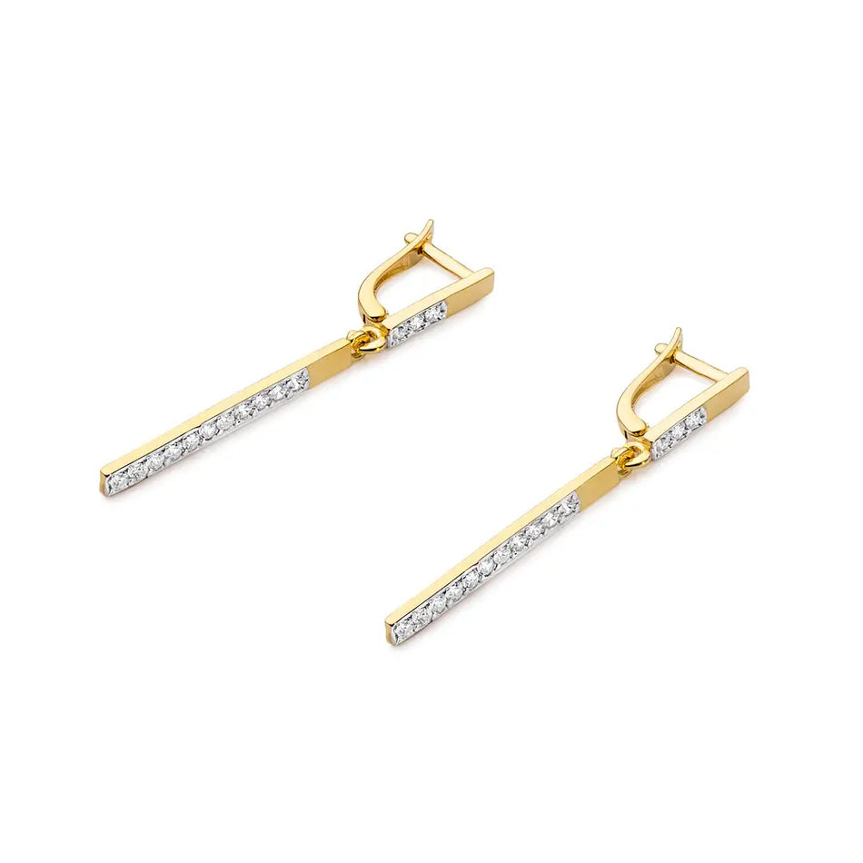 Gold Earrings with 0.56ct Diamonds
