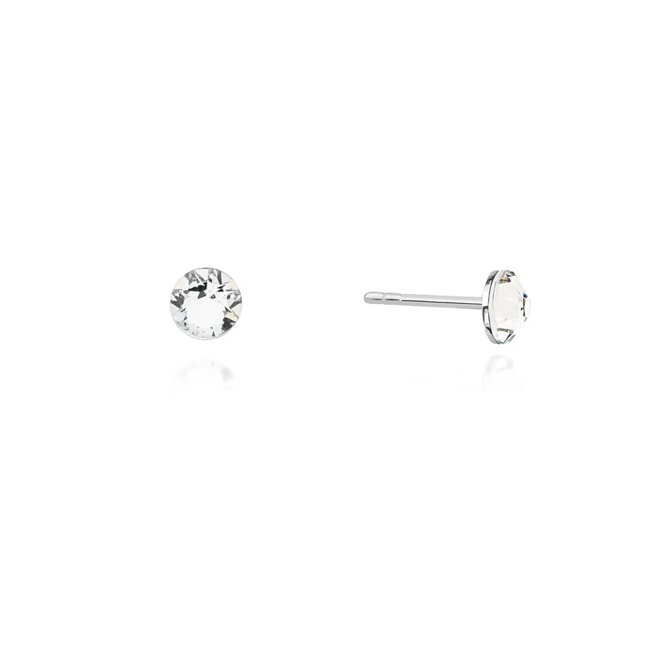Classic Silver Swarovski Crystals Earrings