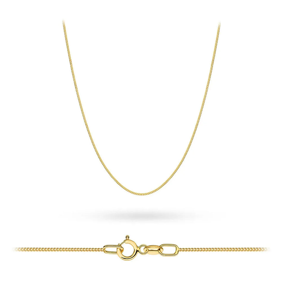 Gold Curb Chain 0.7mm