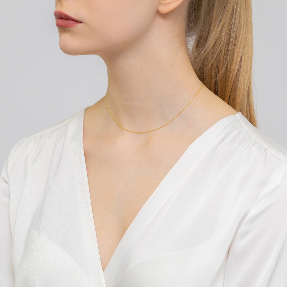 Zlatá retiazka Singapur 1.0mm