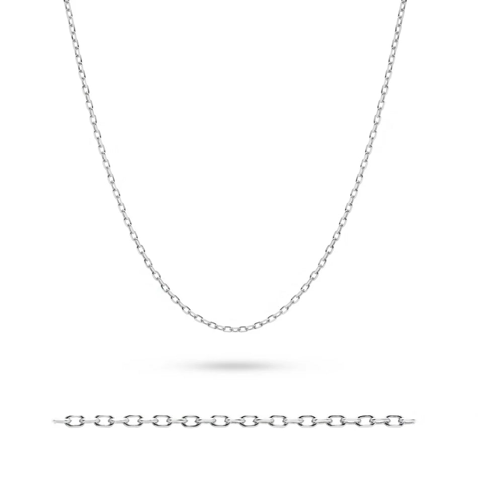 White Gold Anchor Chain 0.6mm