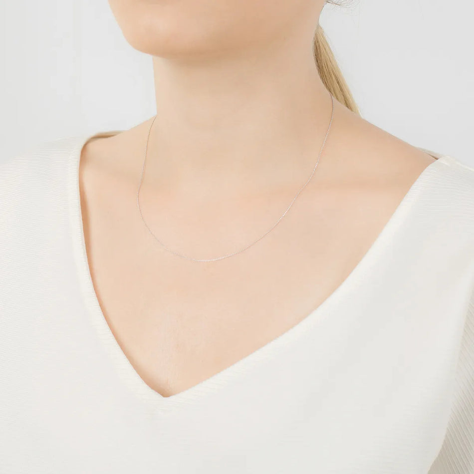 Biela zlatá kotvová retiazka 0.8mm