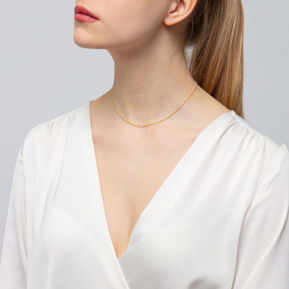 Zlatá retiazka Singapur 1.5mm