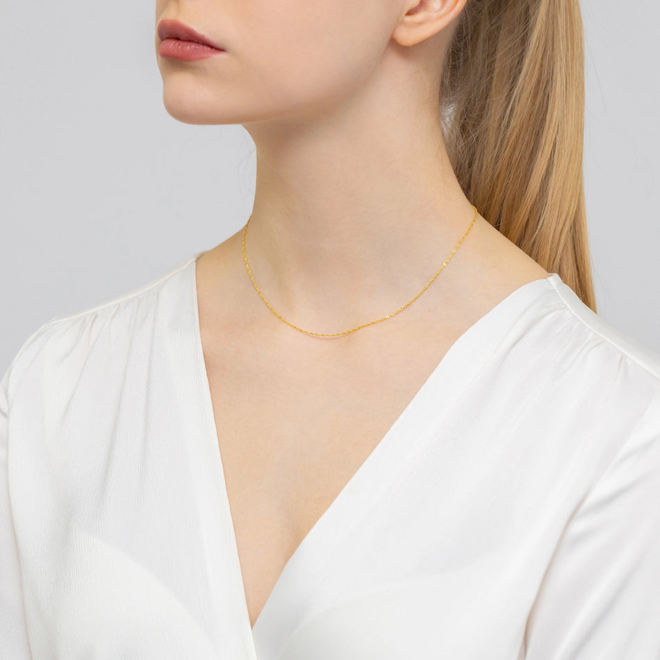 Zlatá retiazka Singapur 1.0mm