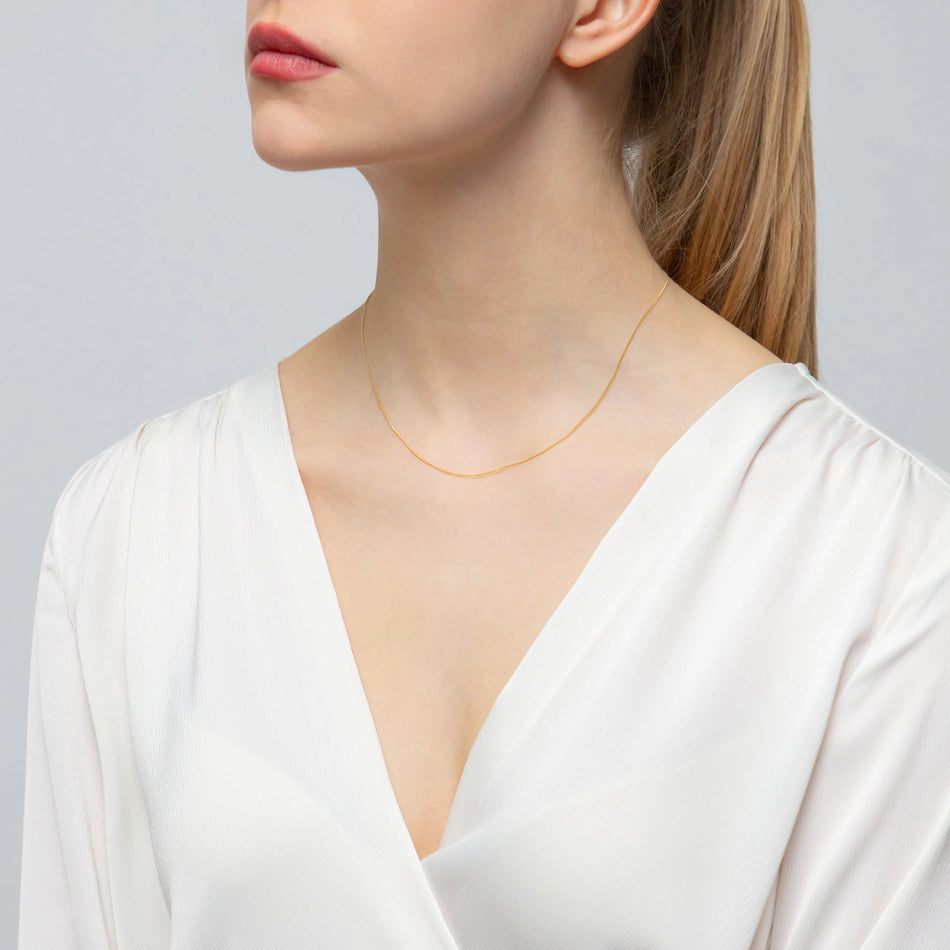 Zlatá pancierová retiazka 0,8 mm