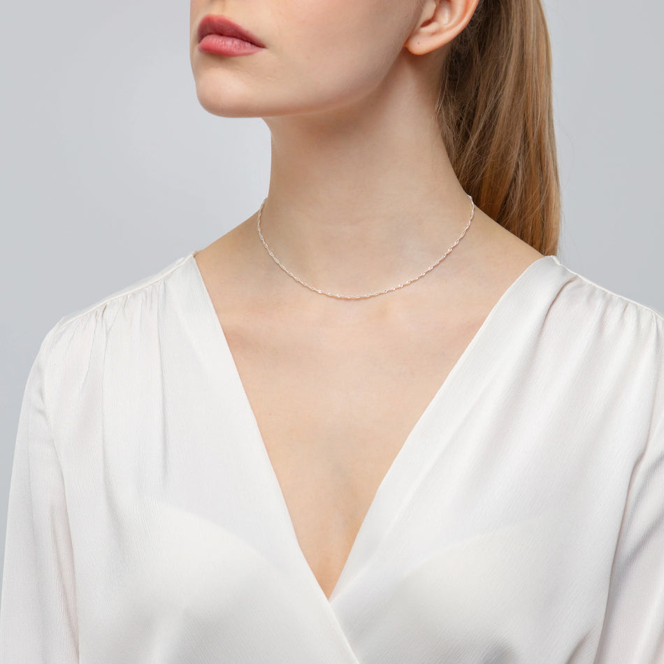 Strieborný Retiazka Singapur 1.8mm