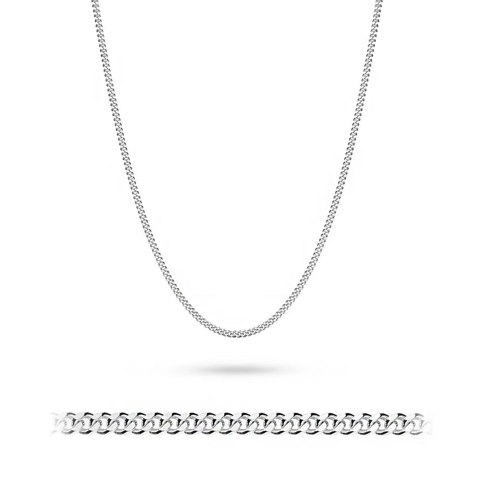 Men's Silver Curb Chain 2.1mm
