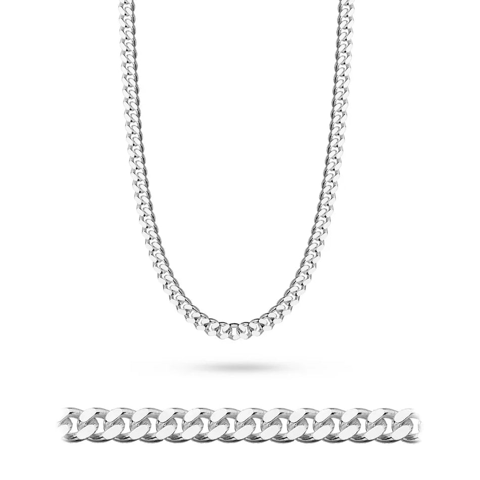 Men's Silver Curb Chain 4.2mm