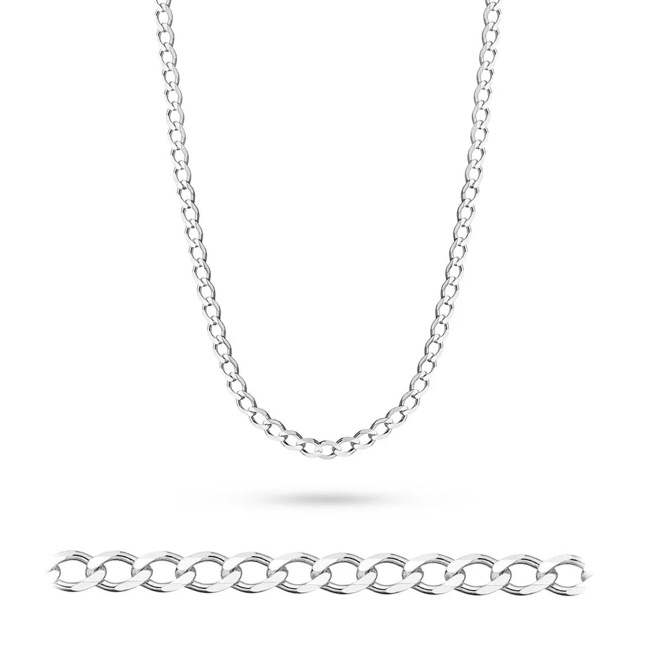 Men's Silver Curb Chain 3.3mm