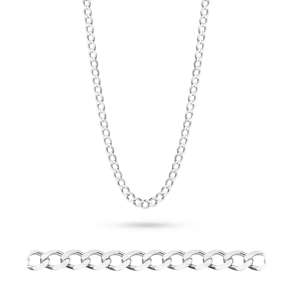 Men's Silver Curb Chain 4.2mm