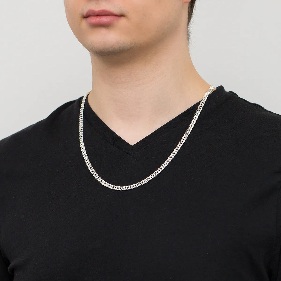 Pánska Strieborný Pancierová retiazka 5.1mm