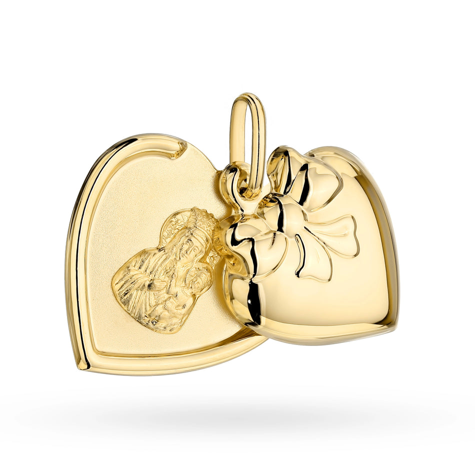 Zlatý prívesok medailón Panny Márie