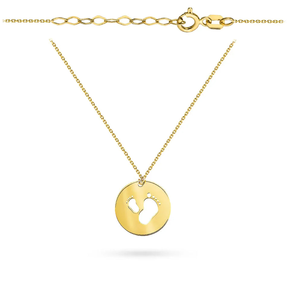 Gold Necklace with Baby Feet