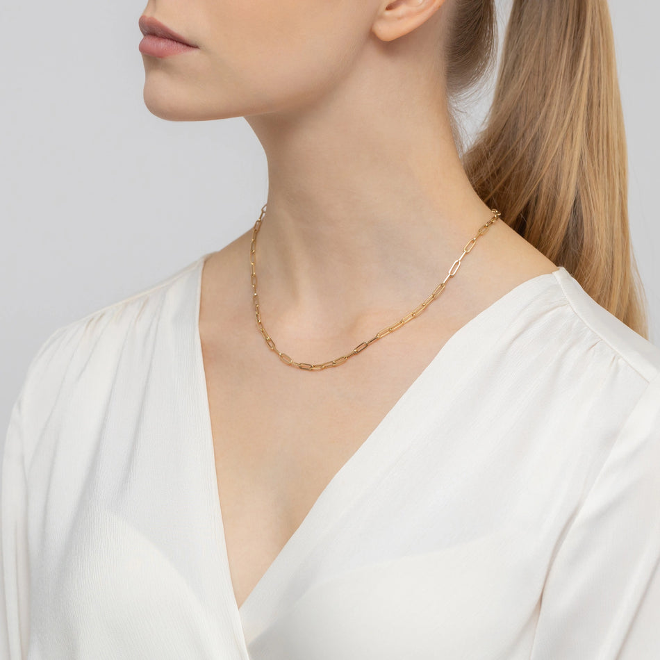 Zlatý náhrdelník Kotvová retiazka so širokými očkami