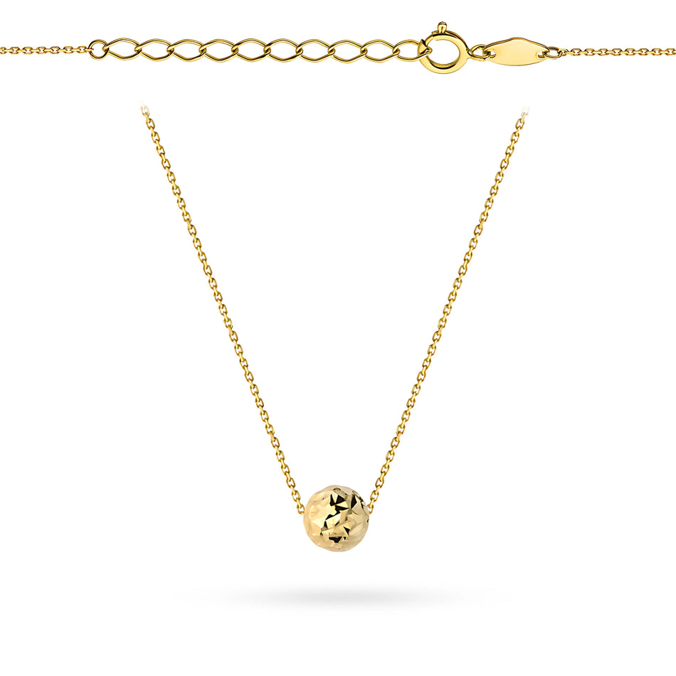 Gold Necklace with Bead