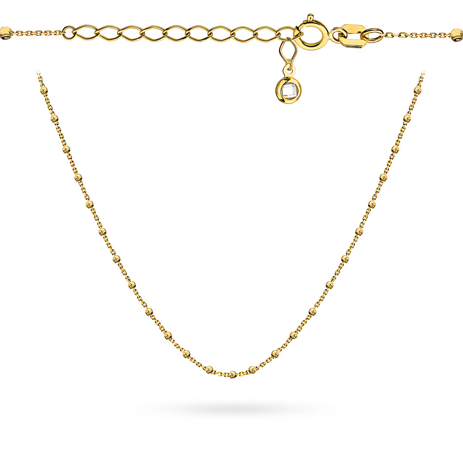 Gold Necklace with Beads