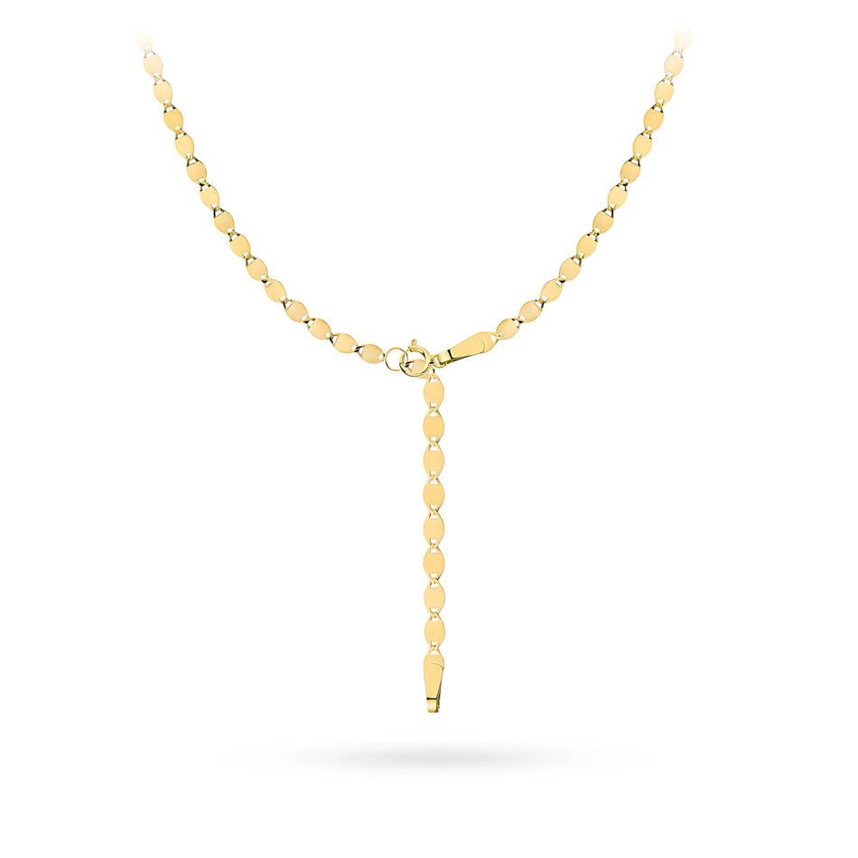 Gold Necklace with Oval Plates